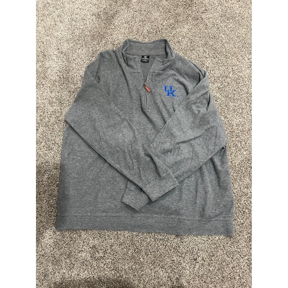 Top of the World Kentucky Wildcats Mens XXL Quarter Zip Pullover Gray Heather - Picture 3 of 7